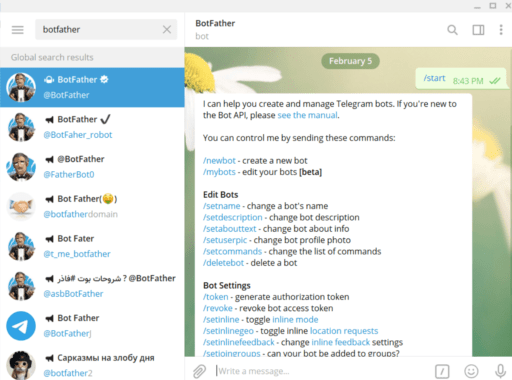 BotFather Chat